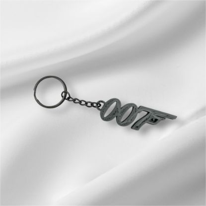 Schlüsselanhänger im James Bond-Stil mit 007-Logo und klassischem Design Schlüsselanhänger im James Bond-Stil mit 007-Logo und klassischem Design