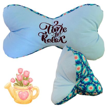 Zeige Details für Leseknochen „Time to Relax“ – Sanftes Blau trifft florale Frische Bild von Leseknochen „Time to Relax“ – Sanftes Blau trifft florale Frische