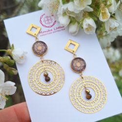 Bild von Folge deinem Herzensweg - Ohrstecker SARA aus Edelstahl mit Tigerauge