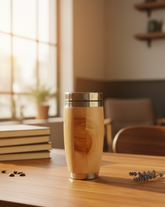 Bild von Zirbenholz Coffee/Tea to go Becher 