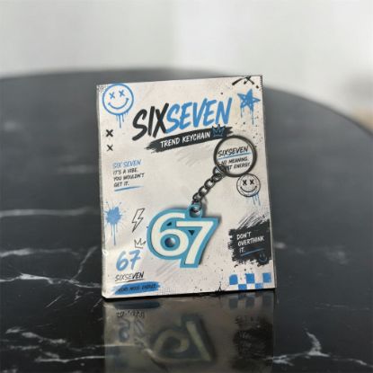 Picture of "SixSeven" - Schlüsselanhänger ( Hellblau/Weiß)